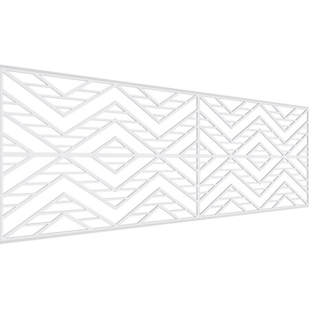 Ekena Millwork Set of Four Panels for 94 1/2"W x 32 1/4"H Gilcrest Fretwork Wainscot Wall Paneling WPKP16X01X47GCT